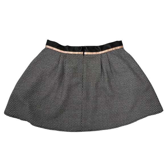 BCBGeneration Mini Skirt Faux Leather Trim Black White Rose Gold 2 QUT3E338 - Picture 9 of 14